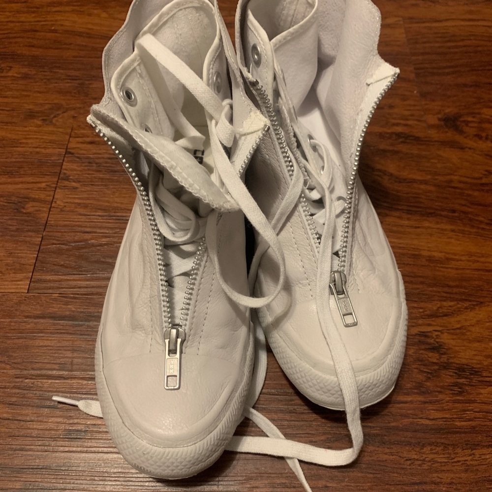 White Leather Converse